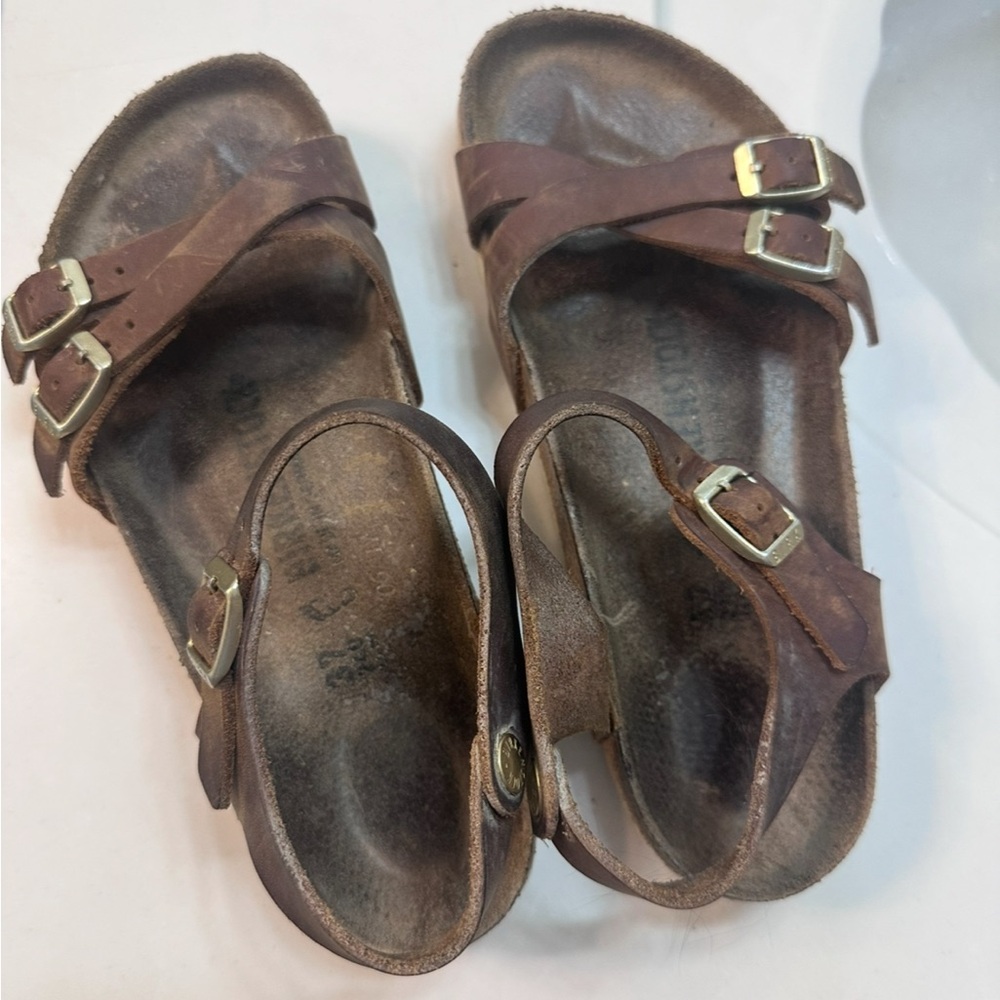 Birkenstock Kumba Oiled Leather Nubuck Sandals -